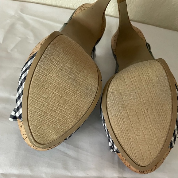 Rampage heels black and white gingham bow. Size 9M. Gently used. - Picture 6 of 10
